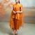 Rust orange modal satin kurta set