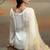 Soft ivory embroidered modal satin kurta set