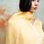 Pastel yellow embroidered modal satin kurta set