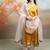 Mustard yellow lace embroidered modal satin kurta set