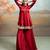 Deep maroon lace embroidered modal satin co ord set