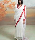 Pure white modal satin kurta set