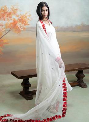 Pure white modal satin kurta set 4