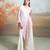 Blush pink embroidered modal satin co ord set