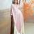 Blush pink embroidered modal satin co ord set