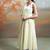 Butter yellow embroidered raw silk anarkali set