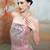 Dusty rose pink embroidered net co ord set
