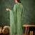 Floral embroidered silk v neck kurta trosuer & dupatta set