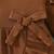 Brown ribbed ruffle bow fit & flare girls dress