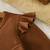 Brown ribbed ruffle bow fit & flare girls dress