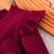 Maroon ribbed ruffle bow fit & flare girls dress
