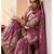 Wine designer chinon embroidered sharara suit with dupatta