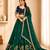 GREEN COLOR Rangoli Silk Lehenga Choli with Sequins Embroidery Dupatta