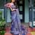 blue colour Ready to wear saree with unstitched blouse