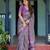 purple colour Ready to wear saree with unstitched blouse