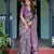 purple colour Ready to wear saree with unstitched blouse
