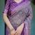 purple colour Ready to wear saree with unstitched blouse