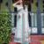 ivory colour Ready to wear saree with unstitched blouse