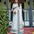 ivory colour Ready to wear saree with unstitched blouse