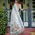 ivory colour Ready to wear saree with unstitched blouse