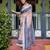 peach color Ready to wear saree with unstitched blouse