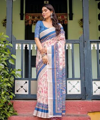 peach pre-stitched saree 5