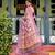 wine colour Ready to wear saree with unstitched blouse