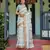 beige colour Ready to wear saree with unstitched blouse