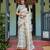 beige colour Ready to wear saree with unstitched blouse