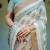 beige colour Ready to wear saree with unstitched blouse