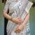 off white colour Ready to wear saree with unstitched blouse