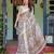 beige colour Ready to wear saree with unstitched blouse
