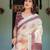 cream color Ready to wear saree with unstitched blouse