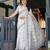 off white color Ready to wear saree with unstitched blouse