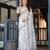 off white color Ready to wear saree with unstitched blouse