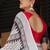 off white color Ready to wear saree with unstitched blouse