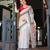off white color Ready to wear saree with unstitched blouse