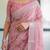 pink color Ready to wear saree with unstitched blouse