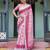 pink color Ready to wear saree with unstitched blouse