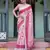 pink color Ready to wear saree with unstitched blouse