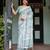 pastel green color Ready to wear saree with unstitched blouse