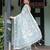 pastel green color Ready to wear saree with unstitched blouse