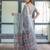 grey color Ready to wear saree with unstitched blouse