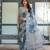 blue color Ready to wear saree with unstitched blouse