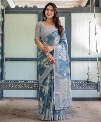 blue ready made saree 3