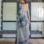 blue color Ready to wear saree with unstitched blouse