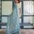 light blue color Ready to wear saree with unstitched blouse
