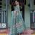 teal green colour Ready to wear saree with unstitched blouse