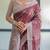 wine color Ready to wear saree with unstitched blouse