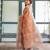 orange colour Ready to wear saree with unstitched blouse